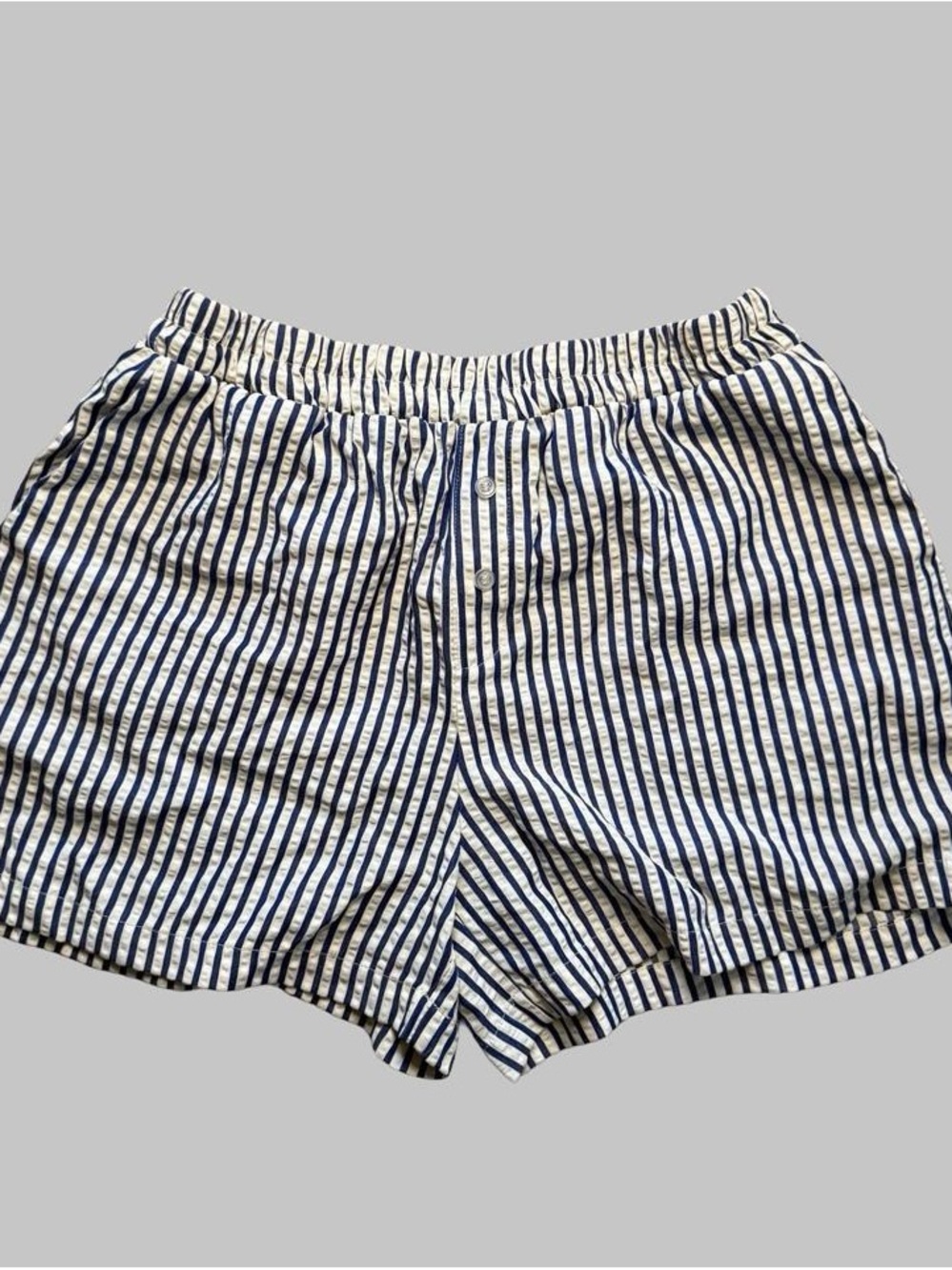 Blue & White Striped Women’s Shorts